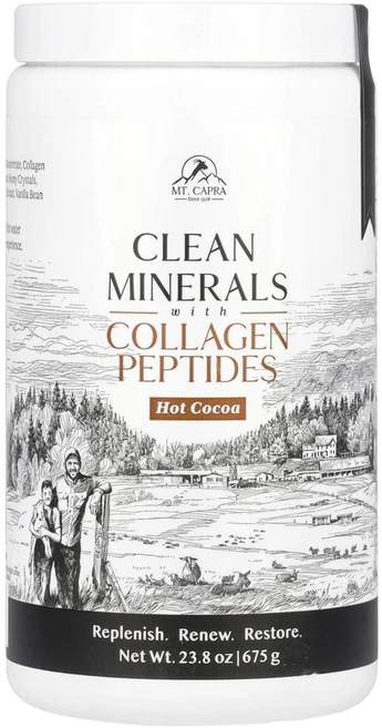 마운틴카프라 클린 미네랄 콜라겐 펩타이드 함유 핫 코코아 675g(23.8oz), MTC72067, 1개, 675g - 쿠팡