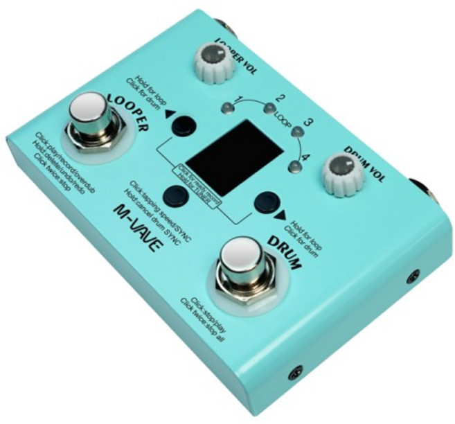 M-VAVE LOSTTEMPO 미니 2-in-1 루퍼 및 드럼 비트 리듬 기타 이펙트 페달