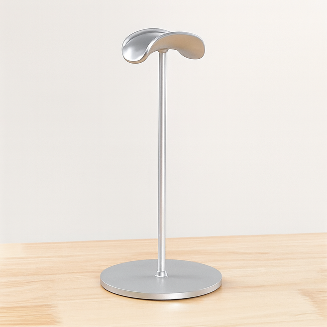 깔끔 정리 안정 고정 심플하고 세련된 헤드셋 거치대, 실버