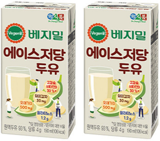 정식품 에이스 저당두유, 64개, 190ml