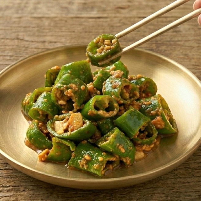 아삭이고추 무침 된장무침, 1개, 150g