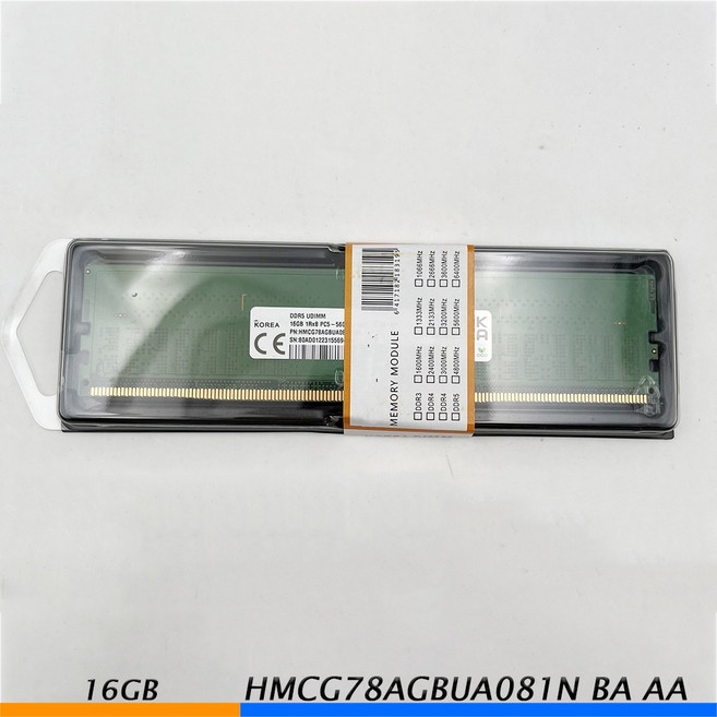 SK 하이닉스데스크탑 메모리 16GB HMCG78AGBUA081N BA AA 16G DDR5 UDIMM 5600 235A새제품, 1개