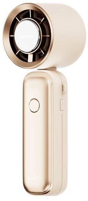 【GUXON】 巧冰扇 涼感手持風扇 贈掛繩 手持風扇 行動風扇 USB風扇 摺疊風扇 掛脖風扇 手持渦輪扇 外出風扇, 奶茶金