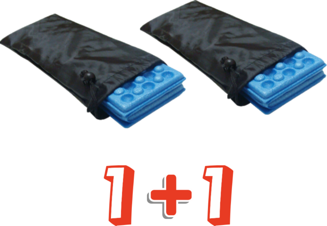 휴대용 간편 접이식 1인 방석 1+1 파우치 동봉, 블루