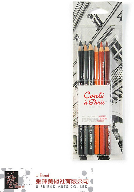 Conte à Paris 康緹素描鉛筆6入組A, 1個