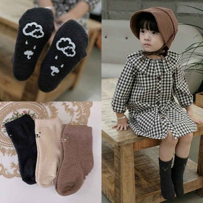 국내제작 여아 남아 아동 겨울 수면양말 3종 세트