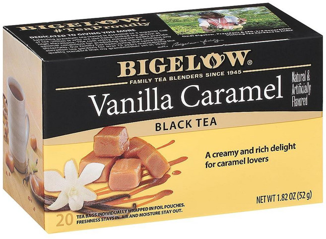 Bigelow Tea Perfectly Mint 홍차 카페인 티백 총 20개 262429, 6개들이 팩, 33g, 20