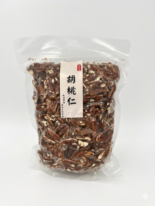 超級菓鮮 原味胡桃仁 低溫烘焙, 600g, 1個
