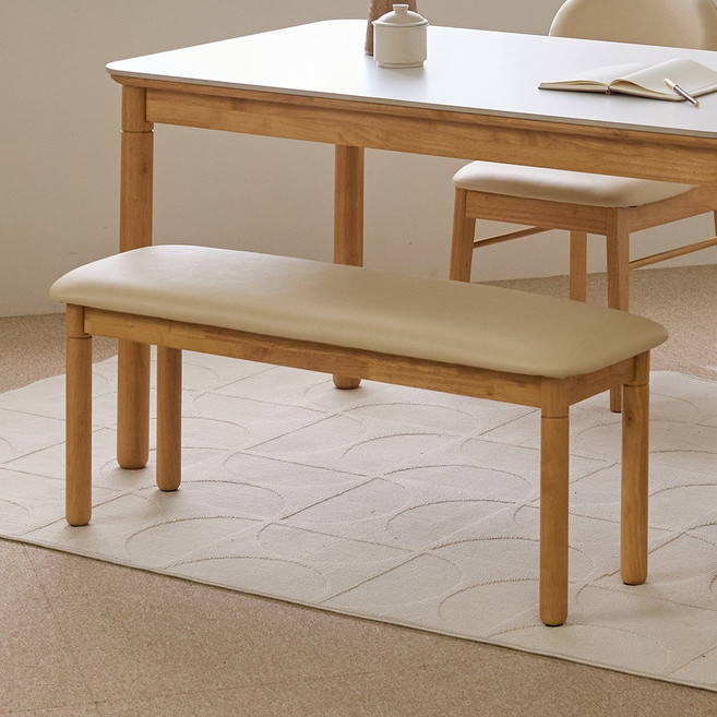 파로마 로앤 2인용 원목 벤치의자 1100, 1개, 내추럴