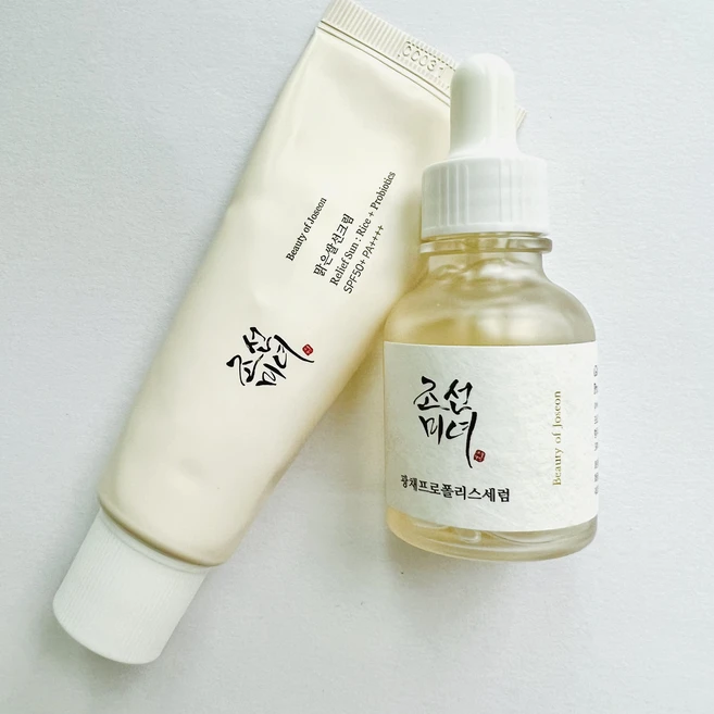 Beauty of Joseon PROPOLIS NIACINAMIDE Glow serum 30ml+ RICE PROBIOTICS sun cream (SPF50+ PA++++), 30ml, 1개 - 쿠팡
