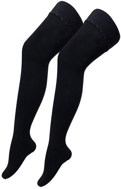 메디지아 의료용 허벅지 발막힘 압박스타킹 압박밴드 블랙, 허벅지형, 1세트