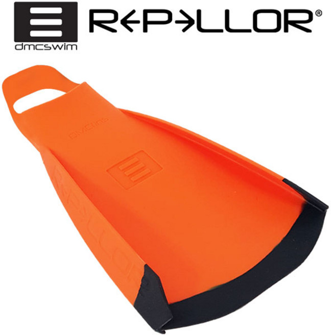 DMC REPELLOR 리펠로숏핀 오리발, 리펠로오렌지+귀마개(랜덤)증정