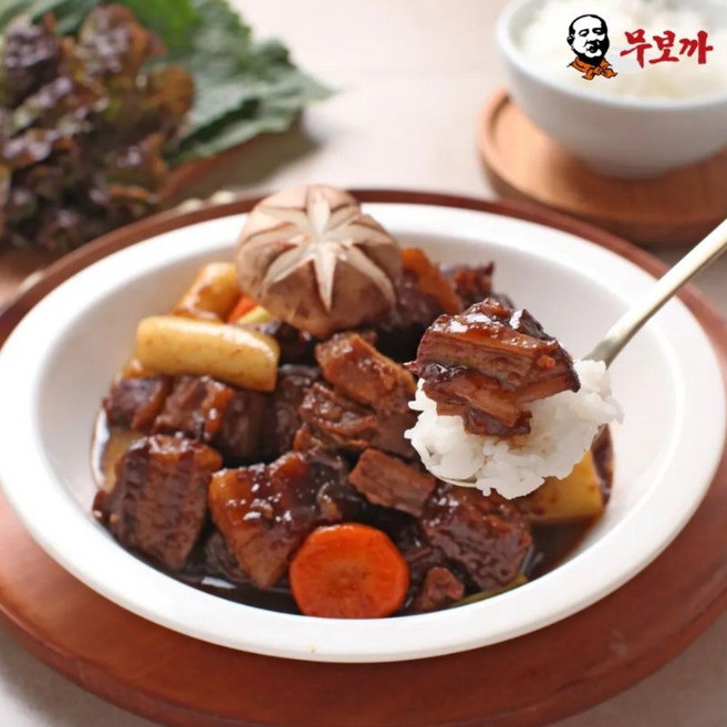무보까 100% 국내산 한돈 삼겹 순살 돼지갈비찜 (냉동), 1개, 500g