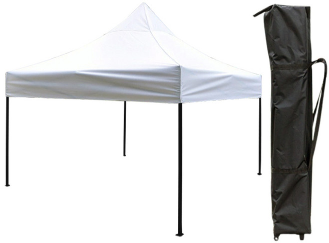3x3伸縮式快速帳 遮陽棚 遮雨棚 戶外帳篷 擺攤帳篷 廣告棚, 白色(送拖輪袋), 白色, 6 人