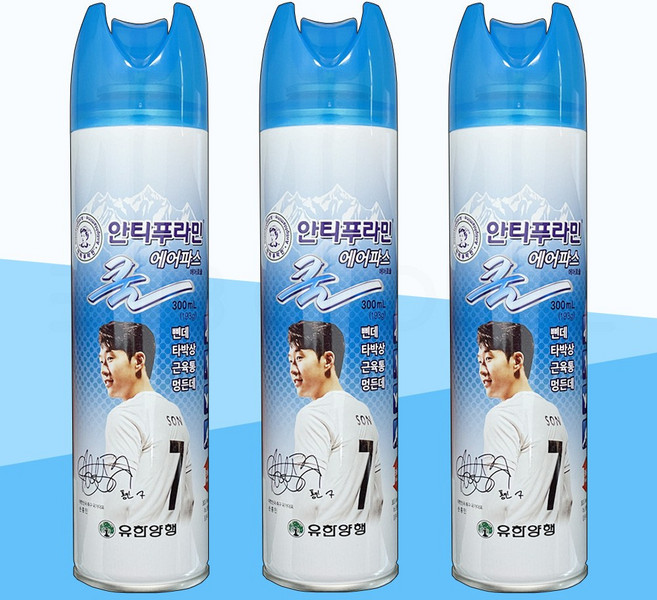 유한양행 안티푸라민 쿨 에어파스 300ml, 3개입, 1개