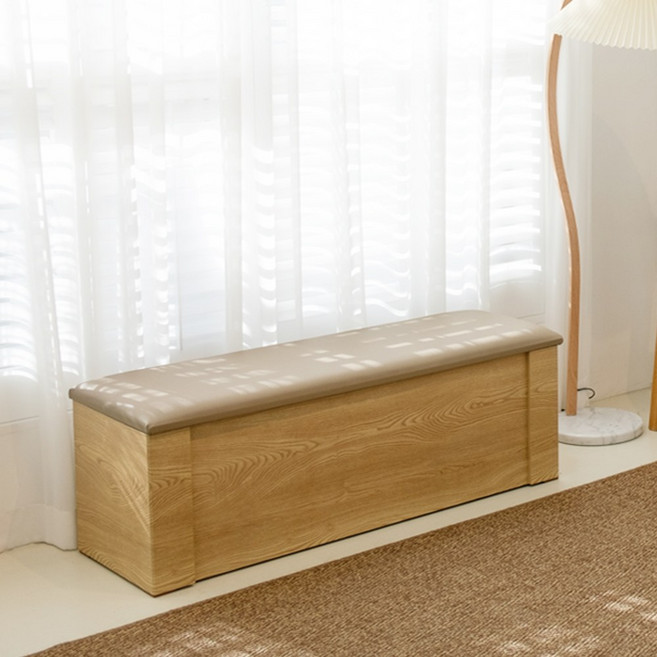흥창가구쟁이 오크 수납벤치 벤치소파 현관벤치, 오크수납쇼파, 1200오크베이지