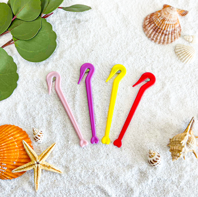 고무뱅크 다용도 유아 머리끈 제거칼 고무줄 커터 2종 세트, 2.분홍+보라, 1개