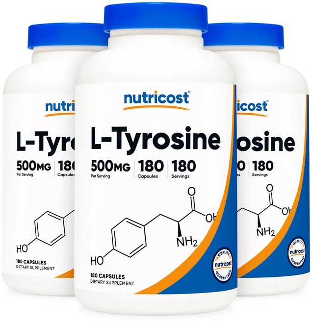 뉴트리코스트 L-티로신 캡슐 500mg 180정, 3개 - 쿠팡