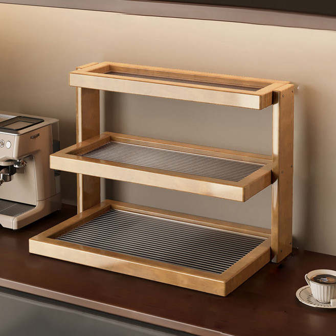 DANGZ 주튼튼한 컵건조대 방 정리 컵정리대 아크릴판, 1개, 우드