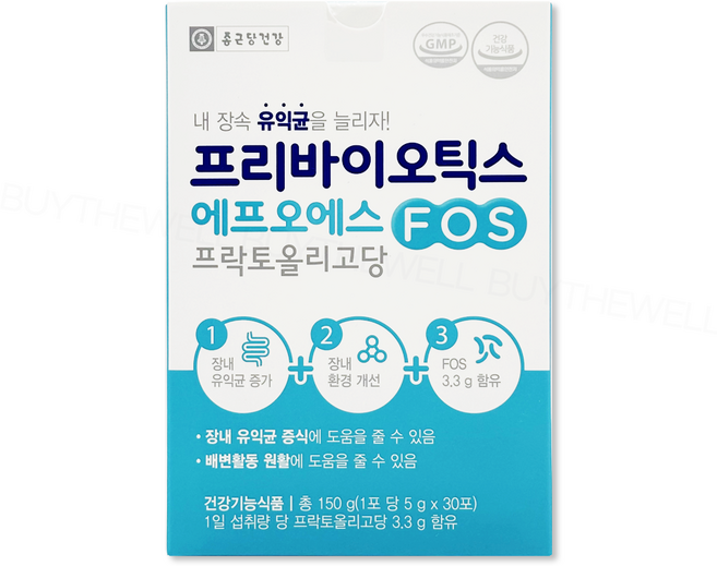 종근당건강 프리바이오틱스 FOS 에프오에스 30포 1박스, 5g