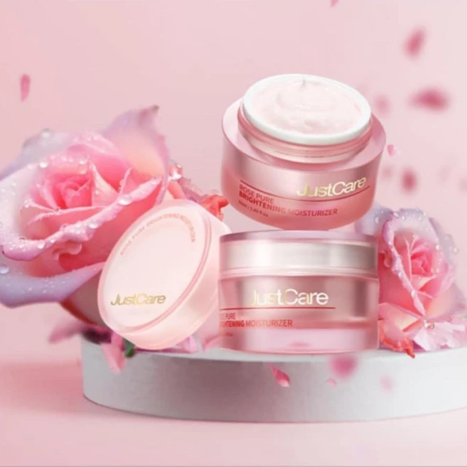제스트케어 로즈 퓨어 브라이트닝 모이스처라이저 미백 크림. Justcare Rose Pure Brightening Moisturize, 1개, 50ml - 쿠팡