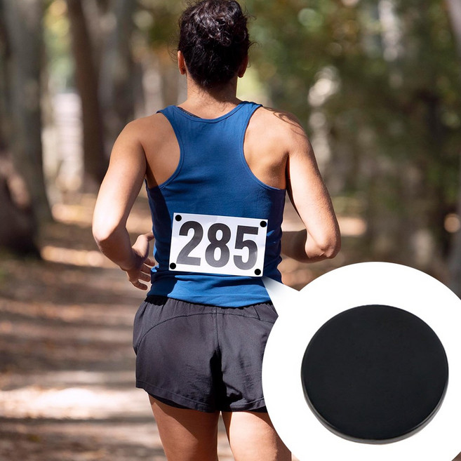 커버풀 러닝 번호표 고정 클립 마라톤 배번호 유니폼 부착 레이스 배번포 빕버튼, 블랙, 1개