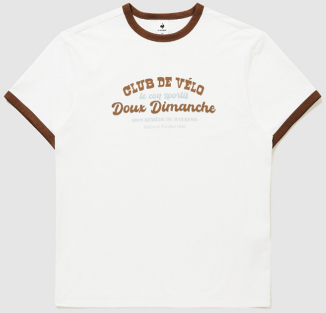 르꼬끄 르프레쉬 루즈핏 링거 반팔티 B1 QR223LRS43 CRM MBL