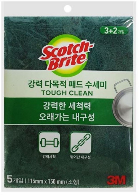 개별포장 3M 다목적 청수세미 1묶음/10개입, 2세트, 5개입