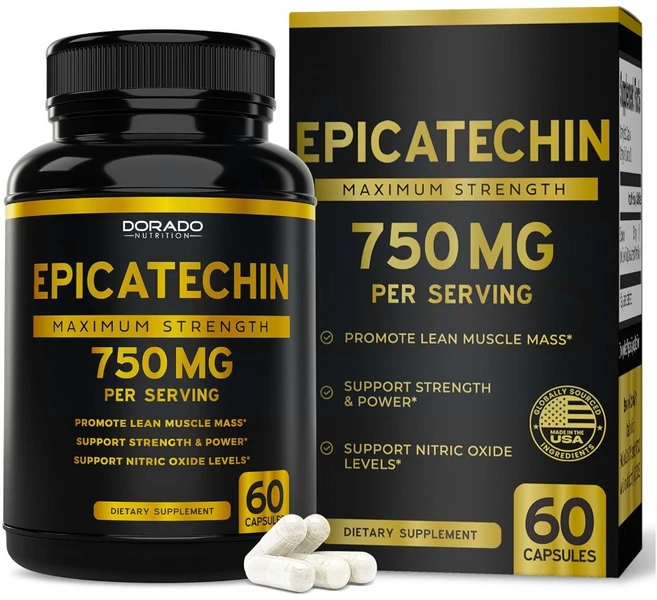순수 에피카테킨 750mg Epicatechin 일산화질소 지구력, 에피카테킨 추출물 750mg 60캡슐 - 쿠팡
