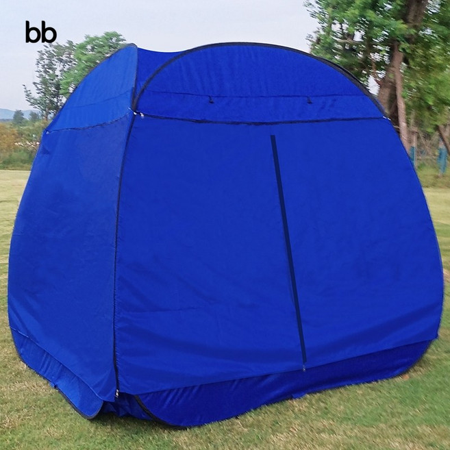 사각 원터치텐트 캡슐 단열 텐트 싱글 야외 동계 하우스 감성 초경량 대형 일체형 아웃도어, 블루 240x240x200 (이중)