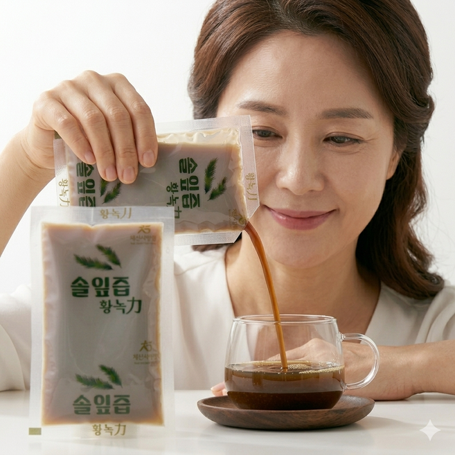 더진한 솔잎즙 황녹력 진액)프리미엄 솔잎엑기스즙 자연초농산, 55개, 105ml