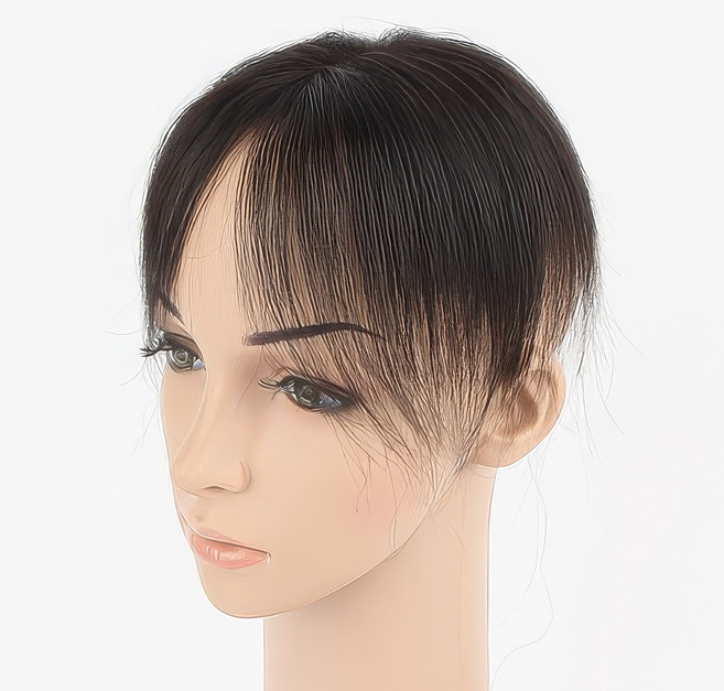 여우가발 여자 가르마 5cm×8cm/20cm 짧은머리 정수리 부분가발 CW8003, 진한갈색, 1개