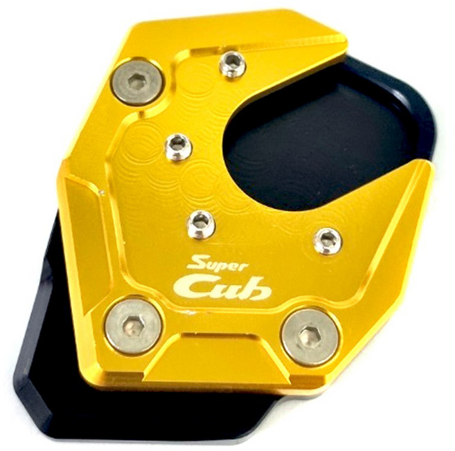 락모터스 혼다 슈퍼커브 호환 전년식 사이드스텐드클립 확장클립 발판 스쿠터 오토바이, 골드, 1개