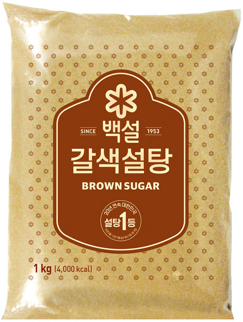 백설 갈색설탕, 1kg, 21개