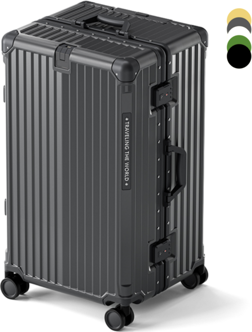 우위제 캐리어 대형 대용량 알루미늄 프레임 하드 여행용 튼튼한 캐리어 TSA락