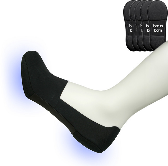 바른본 족저근막염 1cm 쿠션 양말 페이크삭스 5켤레