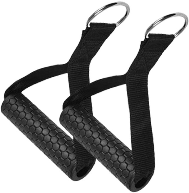 기어투무브 스트럽 우레탄 케이블 핸들, 2개, 블랙