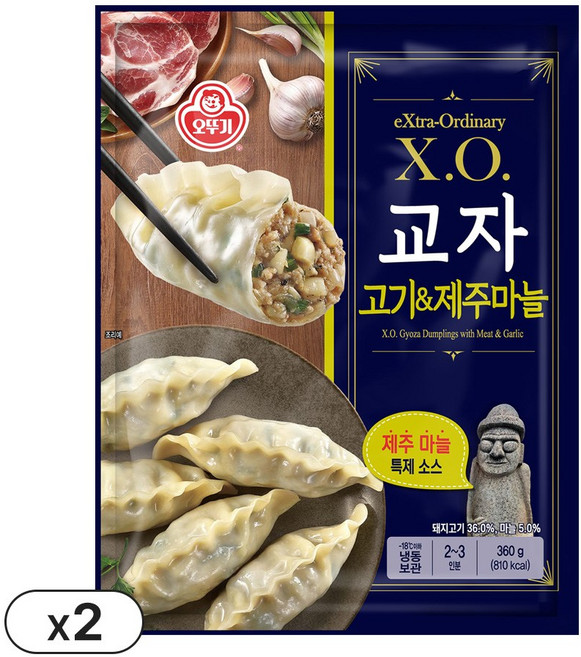 오뚜기 XO 교자고기&제주마늘 360g, 4개