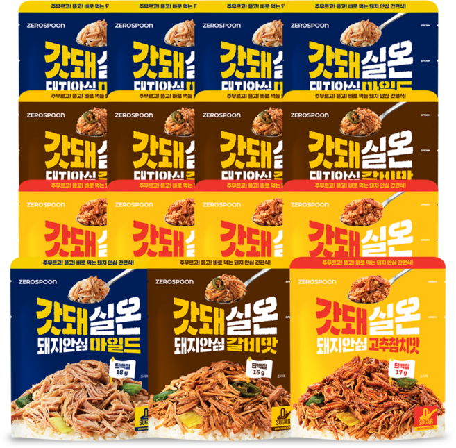 갓돼 무설탕 실온 돼지안심 혼합, 15개, 100g