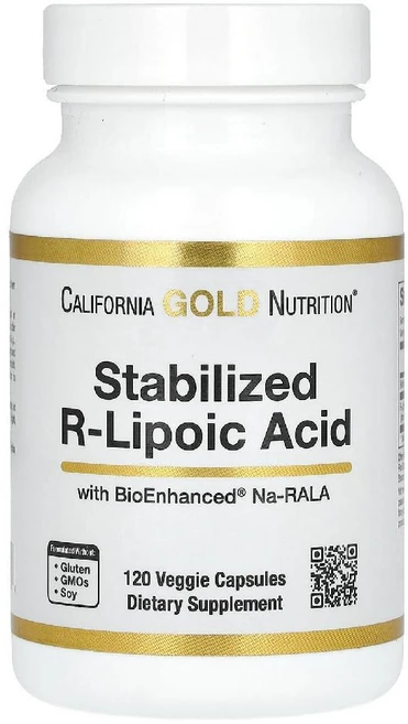 캘리포니아골드 R리포산 알리포산 120캡슐 비오틴 R LipoicAcid, 1개, 120정 - 쿠팡