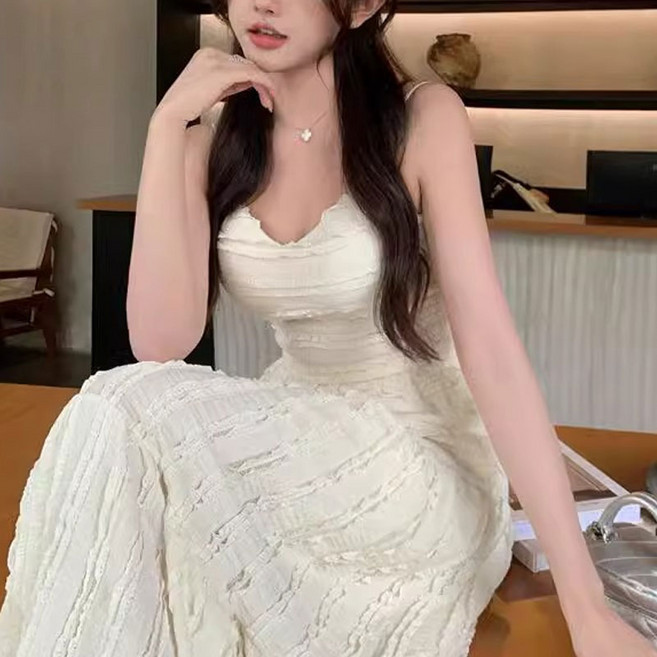 [투피스 롱스커트] 링링 나시 롱스커트 셋업 (2color) // 나시 민소매 봄 여름 나들이 스커트 원피스 크롭나시 슬림핏 브라캡 속치마 허리밴딩 밴딩 (HY-5150)