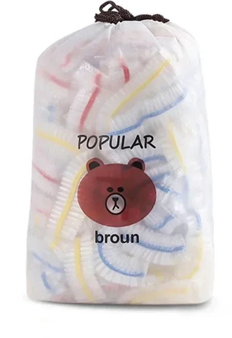 100/1000x 식품 커버 플라스틱 주방 일회용 신선 유지 뚜껑 탄성 워프 포장 보관 도매, 01 Bear Bag, 01 1000PCS, 1개, 01 Bear Bag