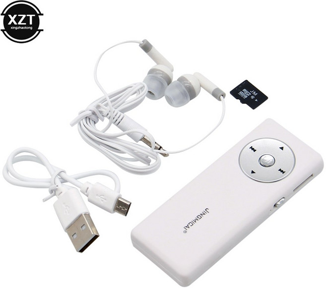 플레이어 USB 미니 용품 MP3 카드 메모리 스포츠 학생 음악 휴대용 학습 보내기, 01 WHITE