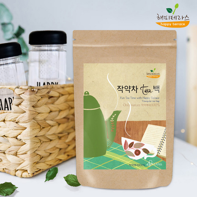 해피테라스 국산 작약차 삼각티백 대용량, 1개, 100개입, 1g
