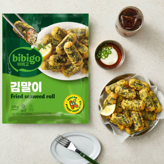 CJ 비비고 김말이 분식 간편 냉동 밀키트 간식, 1개, 500g