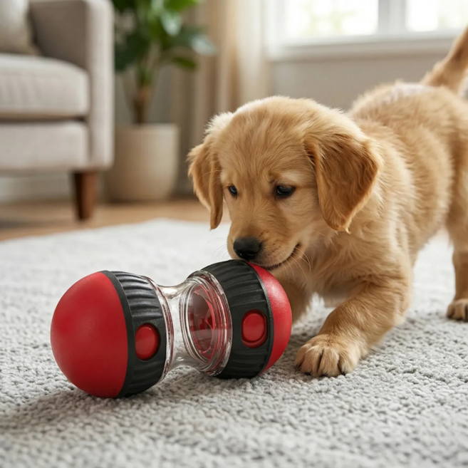 강아지 장난감 노즈워크 Swing 간식볼, 1개, RED