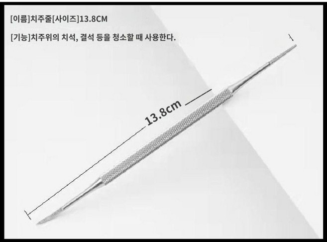 치과 스켈러 치과용탐침 갈고리 치석 픽아웃 익스플로러 입속거울 제거 플라그, 양두치주파일