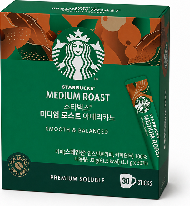 스타벅스 미디엄로스트 아메리카노 (1.1G*30입), 1.1g, 30개입, 1개