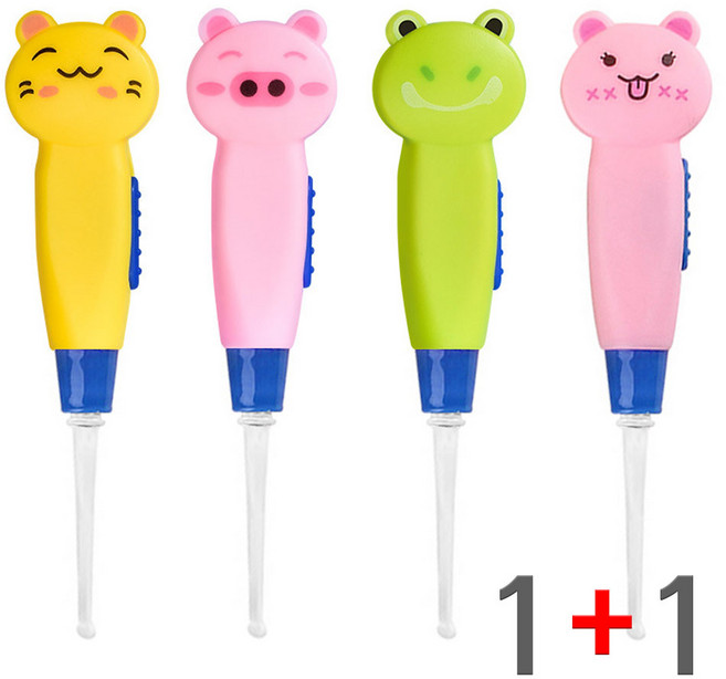 라이트귀이개 D타입, 1세트, 2개입, 토끼, 개구리