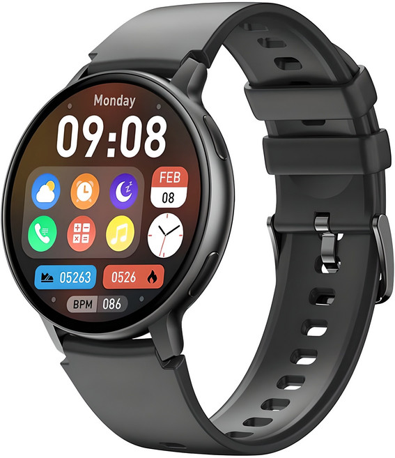 젤센 웨어러블 스마트 에어엑스 워치6, 블랙, 3.5cm, GPS